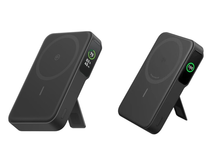 As versões nova (esquerda) e antiga (direita) do Anker MagGo Power Bank (10K)