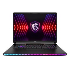 O MSI Raider GE78 HX 14V e o GE68 HX 14V apresentam uma barra de luz Matrix na parte frontal. (Fonte: MSI)