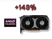 A impressionante e com bom preço Radeon RX 9060 XT derrotou a RTX 5060 Ti com mais de 143% de votos a mais. (Fonte da imagem: AMD, editado)