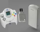 Uma maquete do Dongle do controle sem fio do Dreamcast da 8BitMods