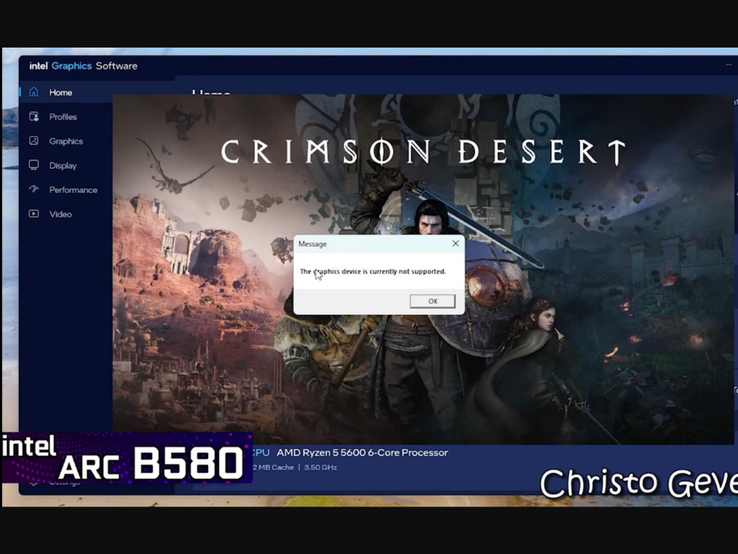 O Crimson Desert apresenta um erro de 