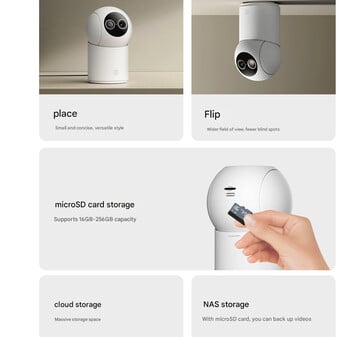 Opções de instalação e armazenamento da Smart Camera 4 Zoom Edition (Fonte da imagem: Xiaomi - tradução automática)