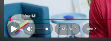 Os novos controles de vídeo agora aparecem em bolhas semitransparentes. (Fonte da imagem: Kristen Spradlin / Notebookcheck)