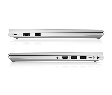 Portas HP ProBook 440 G9 e ProBook 450 G9 (imagem via HP)
