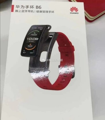 Caixa Huawei TalkBand B6. (Fonte da imagem: Weibo)