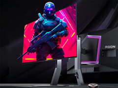 O Agon Pro AG246FK6 e o Agon Pro AG276UZD devem estar disponíveis globalmente, conforme a foto anterior. (Fonte da imagem: AOC)