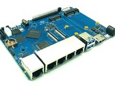 O Banana Pi BPI-R2 Pro tem cinco portas RJ45 com suporte opcional 4G/5G. (Fonte de imagem: BPI)