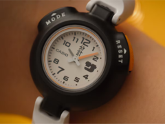 O Casio SAN-100H-7BJR (na foto) vem com apenas dois botões. (Fonte da imagem: Casio)