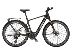 A e-bike KTM Macina Sport SX Prime tem um quadro de carbono. (Fonte da imagem: KTM Bikes)
