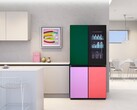 A geladeira LG InstaView com MoodUP tem painéis de LED para mudar a cor das portas da geladeira. (Fonte da imagem: LG)