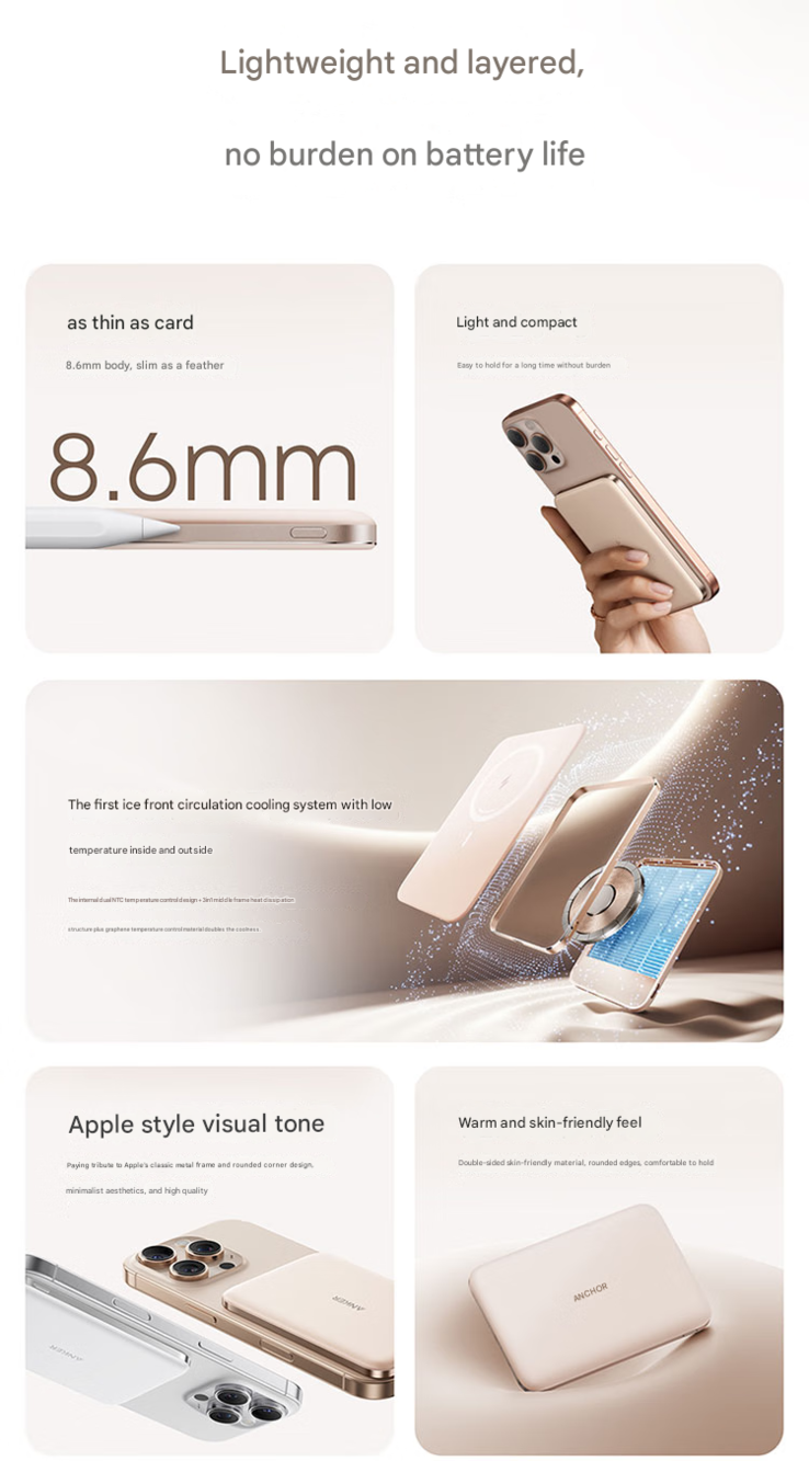 Principais destaques do power bank (Fonte da imagem: Anker - tradução automática)