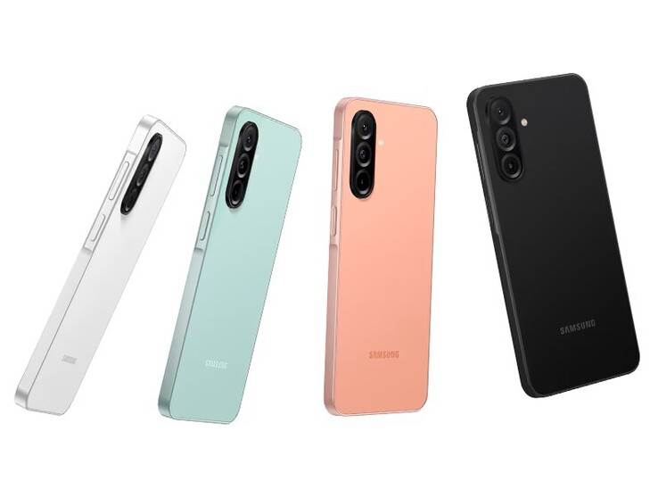 O Samsung Galaxy A26 5G vem nas cores Awesome Mint, Awesome Black, Awesome White e Awesome Peach (Fonte da imagem: Samsung)