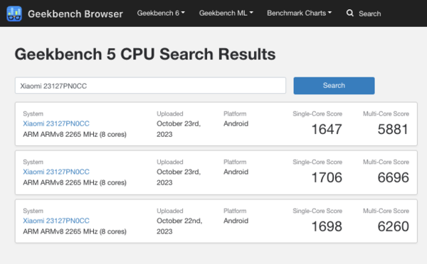 (Fonte da imagem: Geekbench)