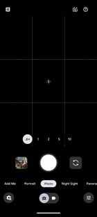 Interface do usuário da câmera Pixel