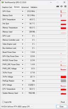 GPU-Z: GPU para laptop Nvidia GeForce RTX 4060