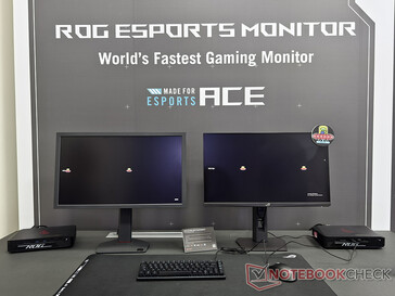 A Asus compara a classificação de baixo desfoque de movimento do ROG Strix Ace XG248QSG (Fonte da imagem: Notebookcheck)