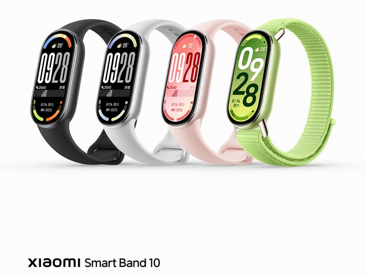Opções de cores da Smart Band 10 (Fonte da imagem: Xiaomi)