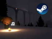 Como jogador do Easy Driving Co., o senhor dirige por estradas sinuosas em um caminhão kei surrado. Na foto, uma captura de tela do jogo com o logotipo do Steam sobreposto. (Fonte da imagem: Steam - Editado)