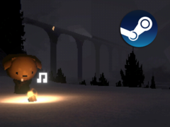 Como jogador do Easy Driving Co., o senhor dirige por estradas sinuosas em um caminhão kei surrado. Na foto, uma captura de tela do jogo com o logotipo do Steam sobreposto. (Fonte da imagem: Steam - Editado)