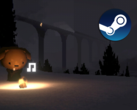 Como jogador do Easy Driving Co., o senhor dirige por estradas sinuosas em um caminhão kei surrado. Na foto, uma captura de tela do jogo com o logotipo do Steam sobreposto. (Fonte da imagem: Steam - Editado)