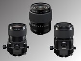 Uma lente para retratos e duas lentes tilt-shift lançadas pela Fujifilm (Fonte da imagem: Fujifilm)