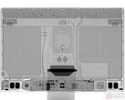 Uma radiografia do novo iMac, cortesia do iFixit, mostra duas placas de metal maciças e minúsculas internas. (Imagem via iFixit)