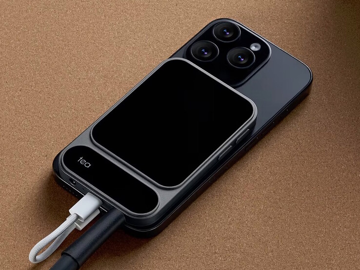 O DAC alimentado por bateria Khadas Tea Pro pode ser fixado magneticamente em telefones compatíveis. (Fonte da imagem: Khadas)