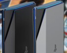 Um conceito do console PlayStation 6 mostra uma versão mais fina do PS5 com um design mais angular. (Fonte da imagem: Yanko Design/PlayStation - editado)