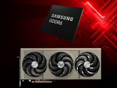 GPU Sapphire Radeon RX 9070 com memória GDDR6 (Fonte da imagem: Sapphire, Samsung com edições)