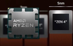 A microarquitetura Zen 4 aproveita um eficiente processo de fabricação de 5-nanômetros. (Fonte de imagem: AMD - editado)
