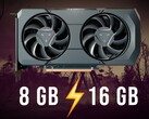 A RX 7600 XT de 16 GB superou a RX 7600 de 8 GB em vários títulos modernos. (Fonte da imagem: AMD, Steam, editado)