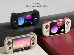 O Pocket AIR Mini será um pouco menor do que o concorrente Anbernic RG476H. (Fonte da imagem: Ayaneo - editado)
