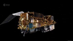 Imagem conceitual do satélite sobre a Terra (Fonte da imagem: ESA; captura de tela)