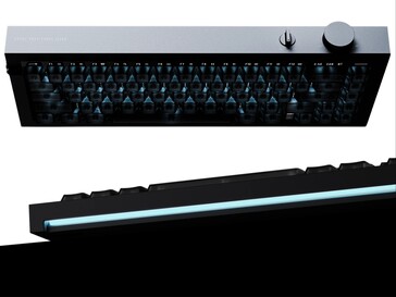 Vista superior e inferior do Lofree Hyzen.