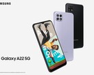 O Galaxy A22 5G. (Fonte: Samsung)
