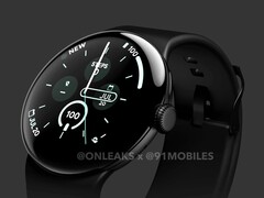 Parece que o Google manterá a linguagem de design de seu smartwatch atual por pelo menos mais uma geração. (Fonte da imagem: @OnLeaks & 91mobiles)