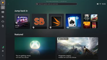 Modo de tela cheia do Xbox