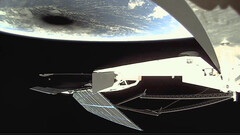 Satélite da SpaceX capta um vislumbre do eclipse solar (imagem: Starlink/X)