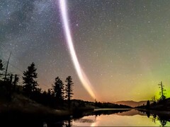 Uma imagem do fenômeno STEVE (Fonte da imagem: Dave Markel Photography; cortada)