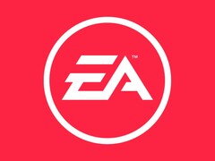 Imagem do logotipo da EA em um fundo vermelho. (Fonte da imagem: Electronic Arts)