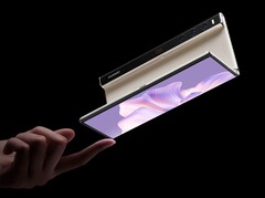 Assim como o Huawei Mate Xs 2 na foto, o Apple iPhone Fold terá uma tela que se dobra para fora. (Imagem: Huawei)