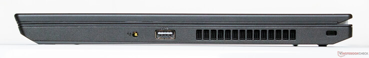 Porta combinada de áudio, USB-A 3.0, fechadura Kensington