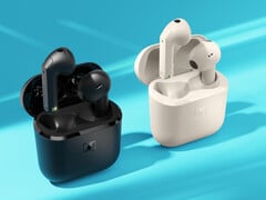 O Sennheiser Accentum Open, na foto em preto e creme, tem uma duração total de bateria de 28 horas. (Fonte da imagem: Sennheiser)