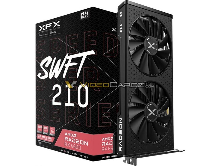 XFX Radeon RX 6600 Speedster SWFT 210 (Fonte de imagem: VideoCardz)