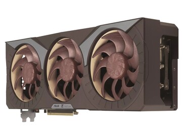Vista lateral da Asus GeForce RTX 5080 16GB GDDR7 Noctua OC Edition. (Fonte da imagem: Asus)