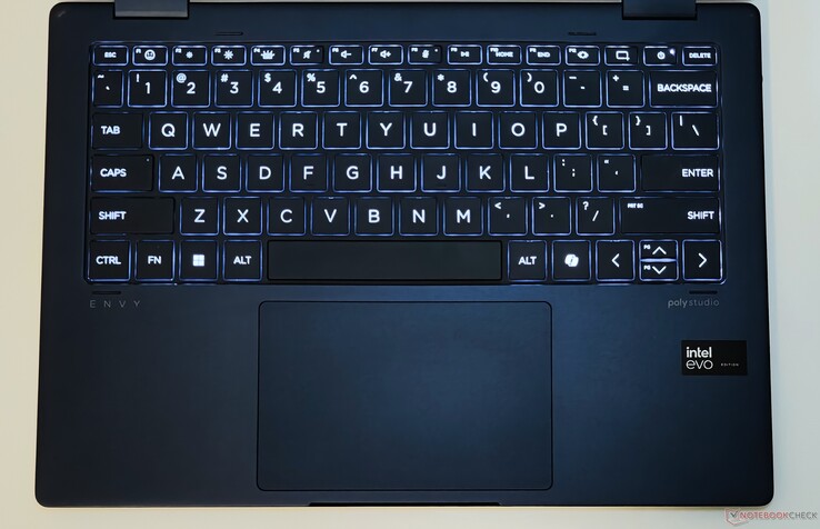 HP Envy x360 2 em 1 14: Teclado e touchpad
