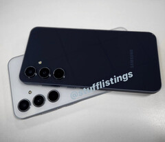O Samsung Galaxy A55 em duas de suas cores de lançamento. (Fonte da imagem: @stufflistings)
