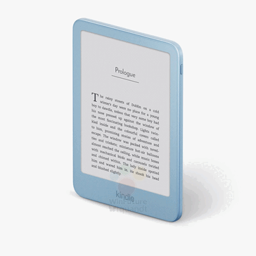 Amazon Kindle de 12ª geração em azul-claro.