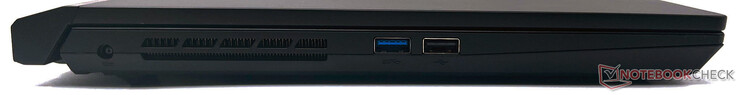 Esquerda: DC-in, USB 3.2 Gen1 Tipo A, USB 2.0 Tipo A