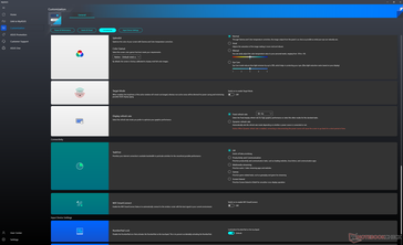 As configurações de cores predefinidas incluem Normal, Vívido, Manual e Eye Care, que ajusta a emissão de luz azul